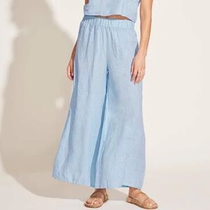 Vitamin A 100% Linen Sky Blue Pants